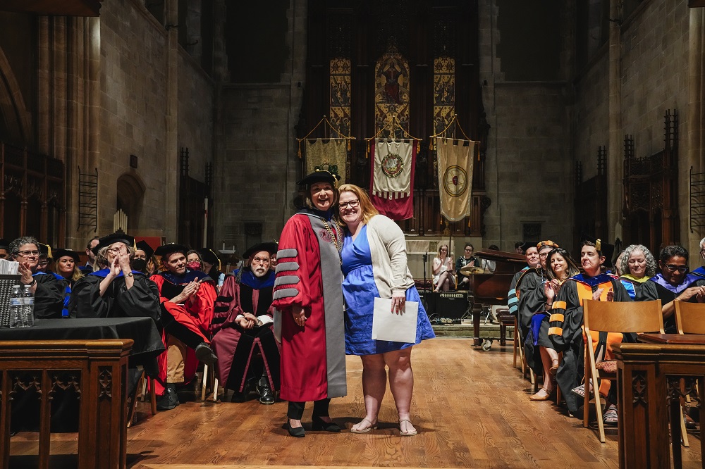 Honors Convocation Kathy Harring with Staff